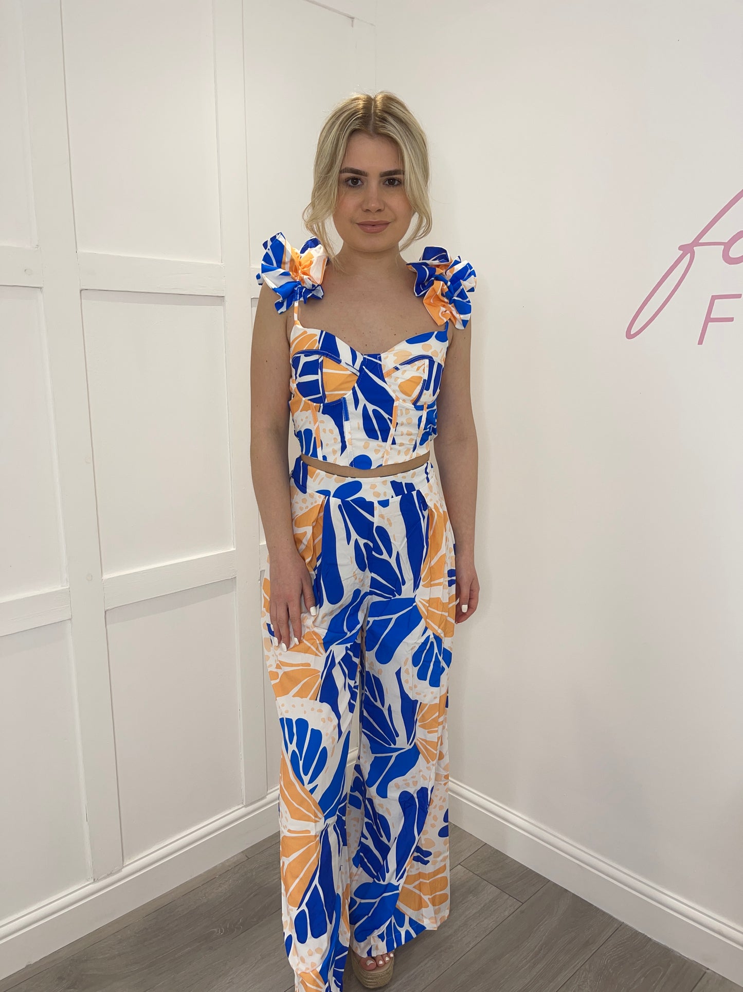 MIA Blue Floral Co Ord Set