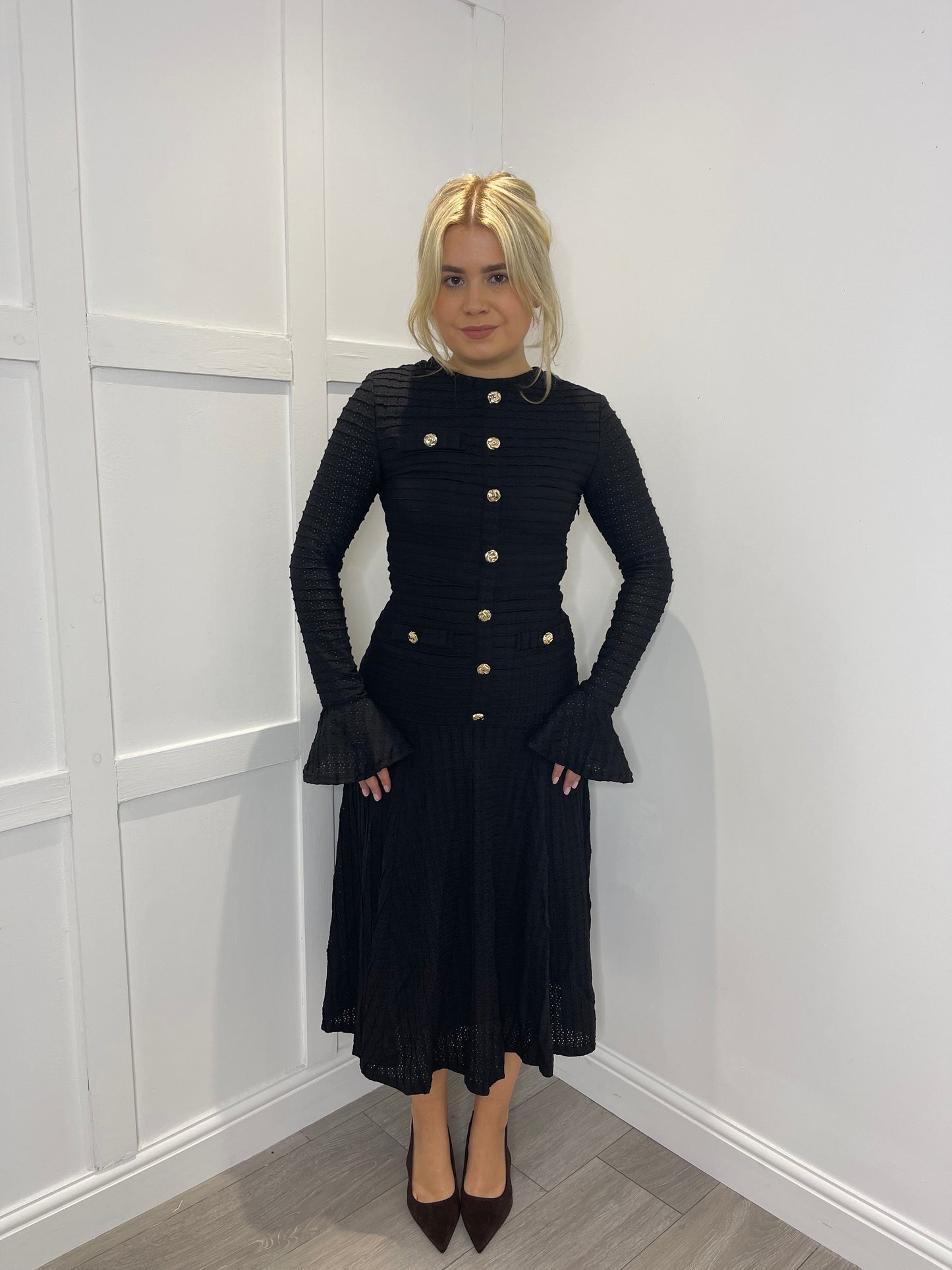 JANIE Premium Black Swing Maxi Dress