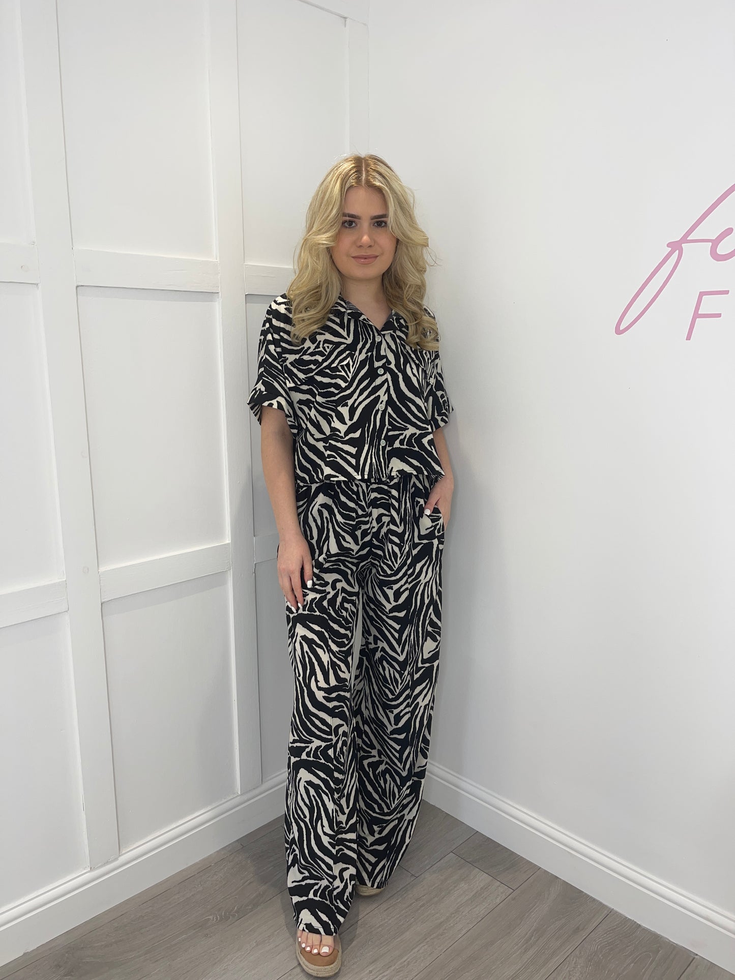 DAISY Animal Print Shirt & Trouser Co Ord Set