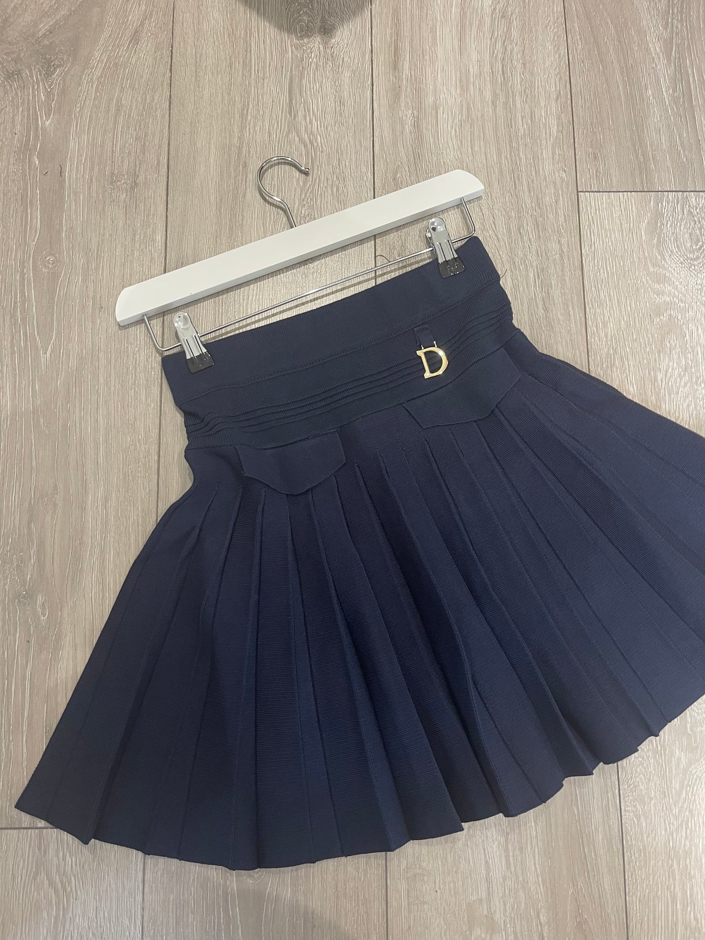 NARLA Premium Fine Knit Navy Pleated Skirt