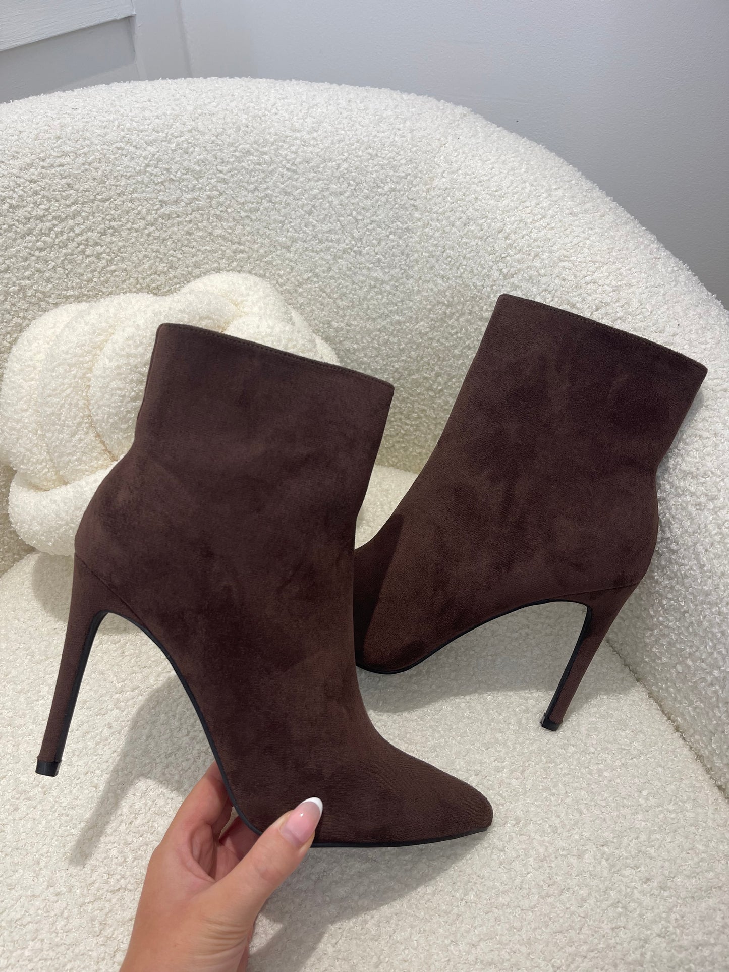 VERITY Brown Heel Ankle Boots