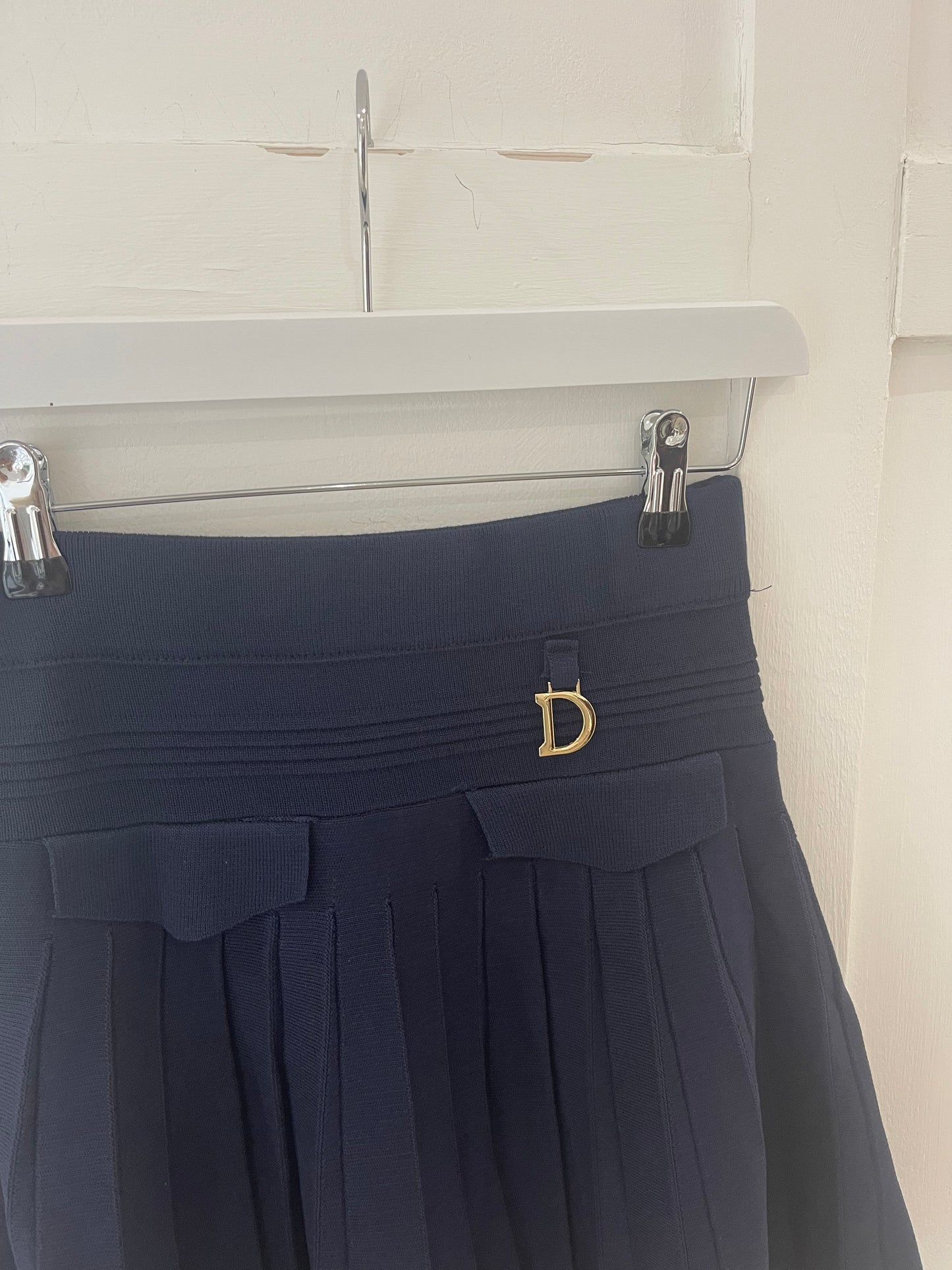 NARLA Premium Fine Knit Navy Pleated Skirt