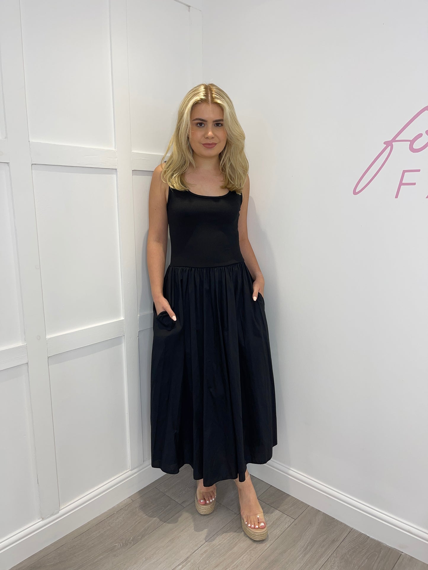 ISSY Black Two Tone Dress