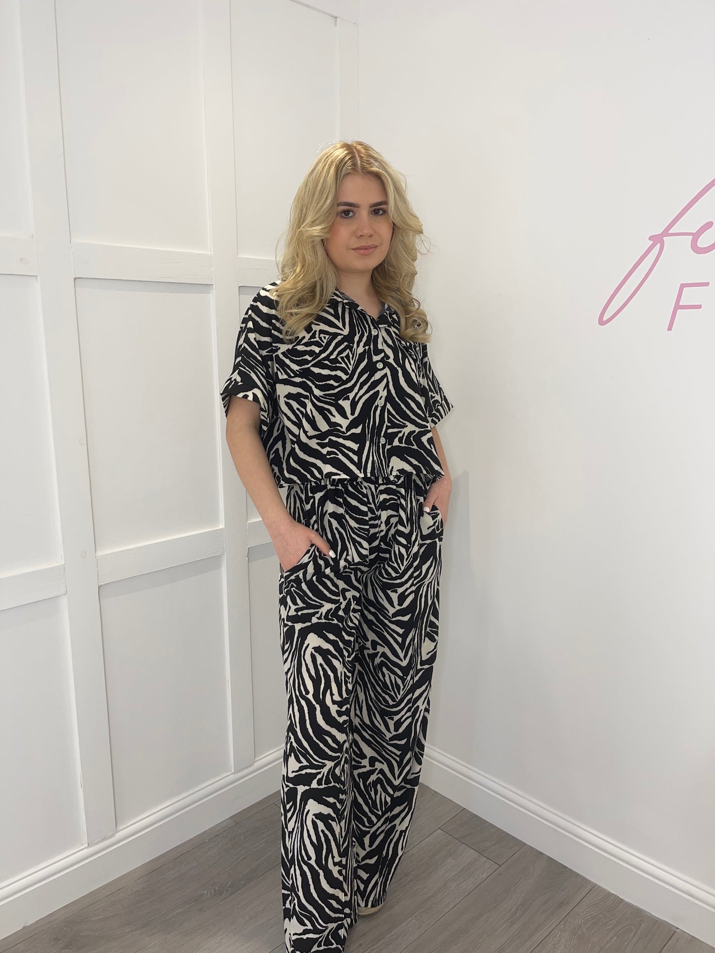 DAISY Animal Print Shirt & Trouser Co Ord Set