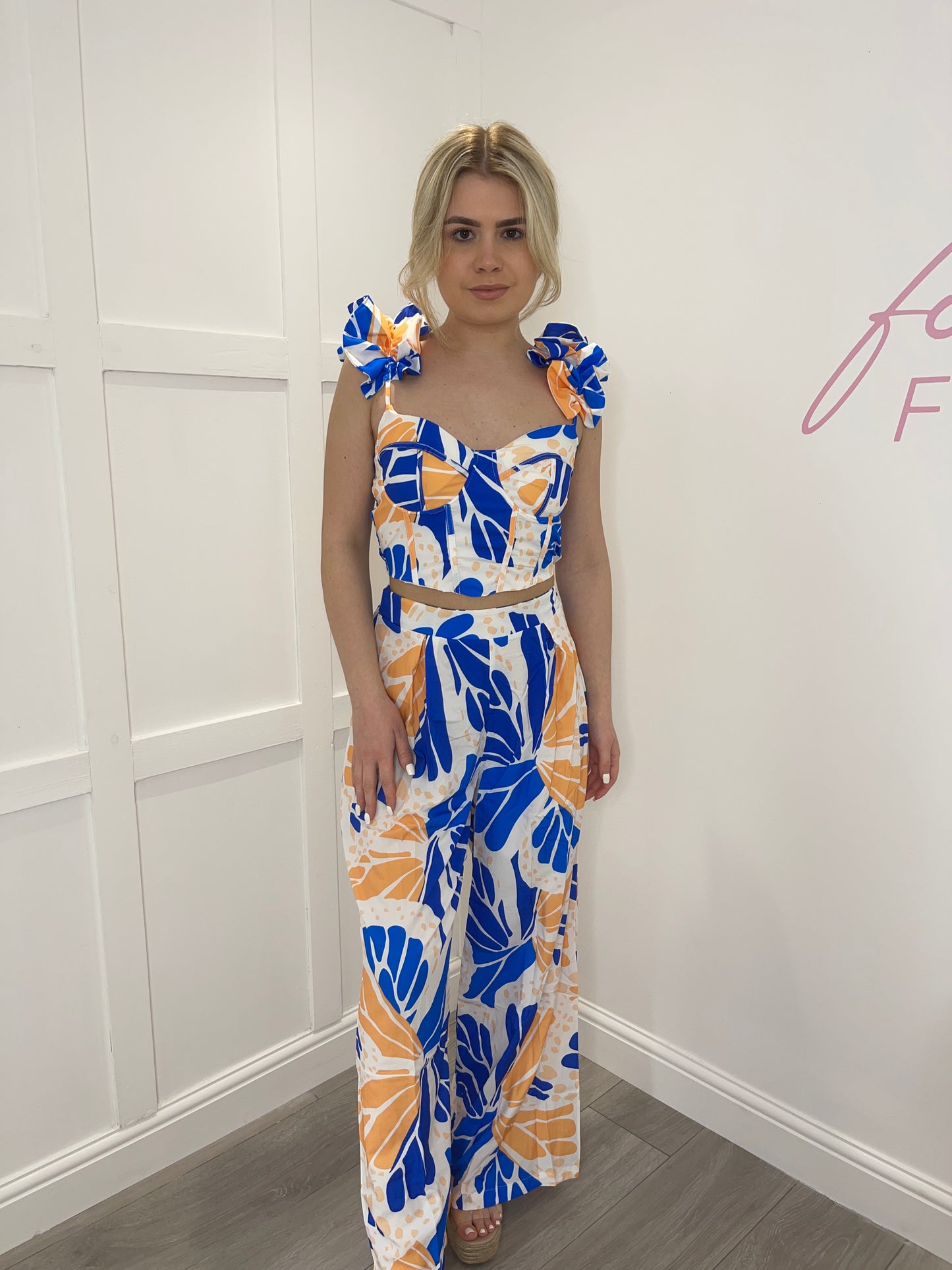 MIA Blue Floral Co Ord Set