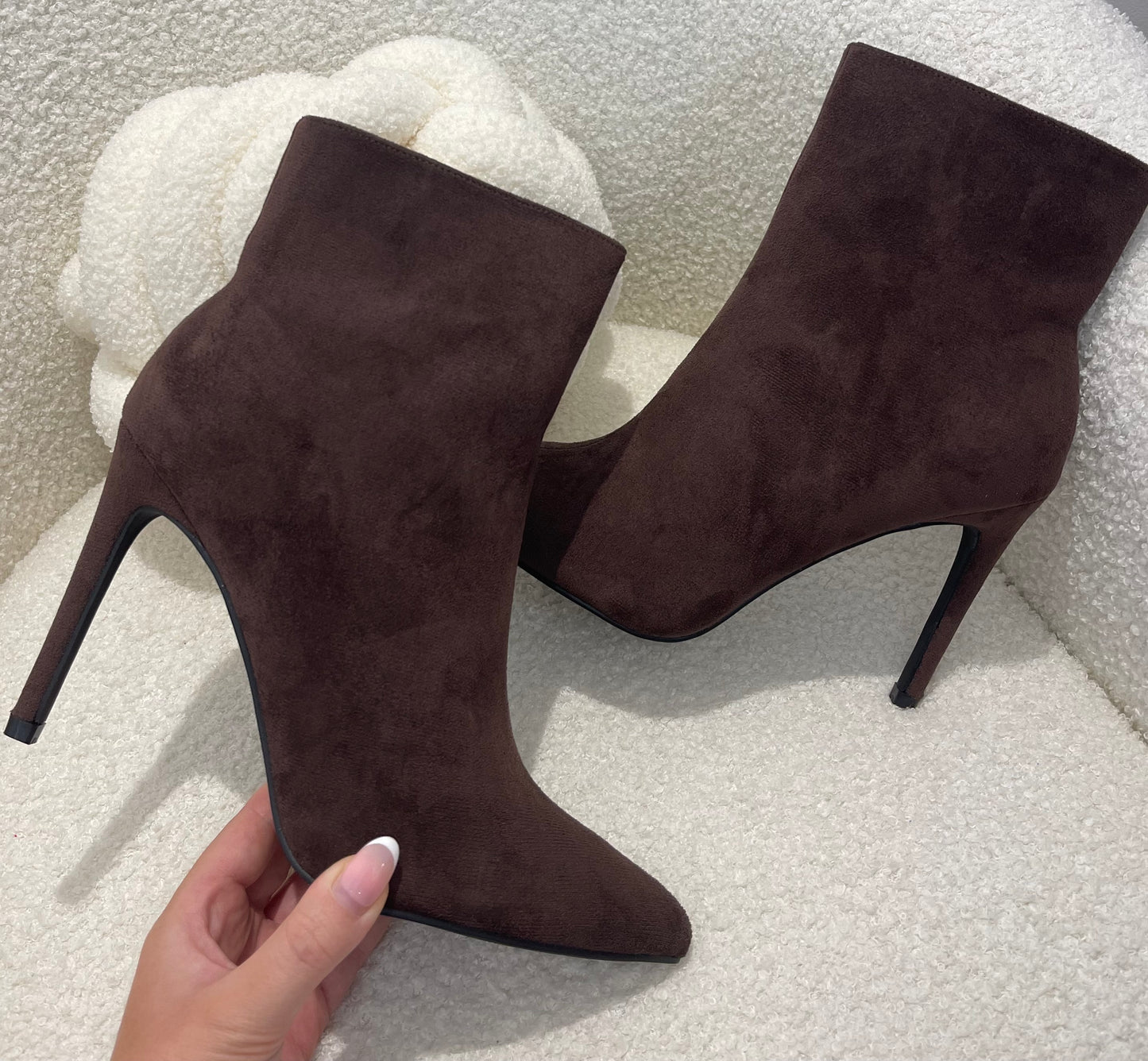 VERITY Brown Heel Ankle Boots