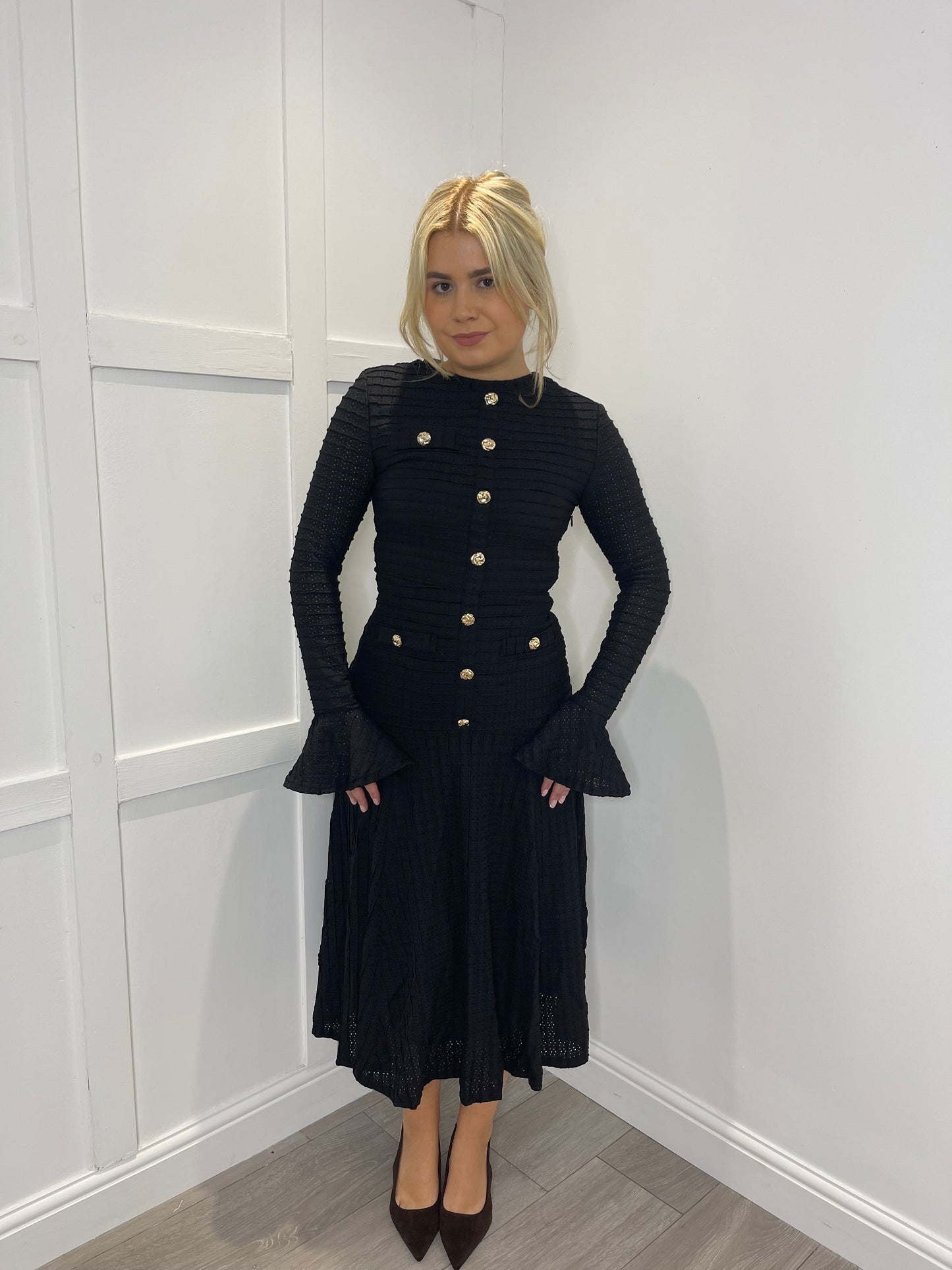 JANIE Premium Black Swing Maxi Dress