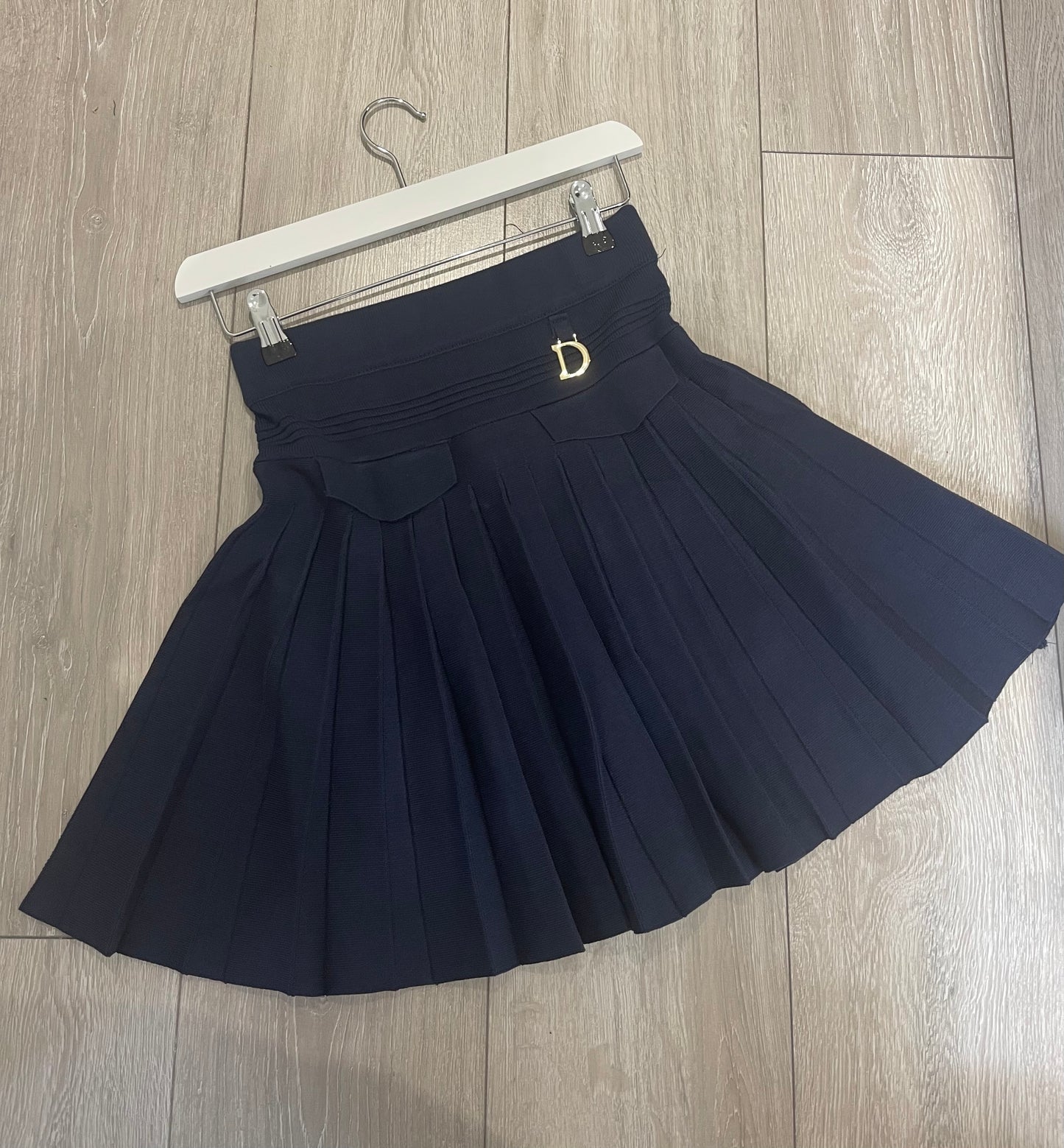 NARLA Premium Fine Knit Navy Pleated Skirt
