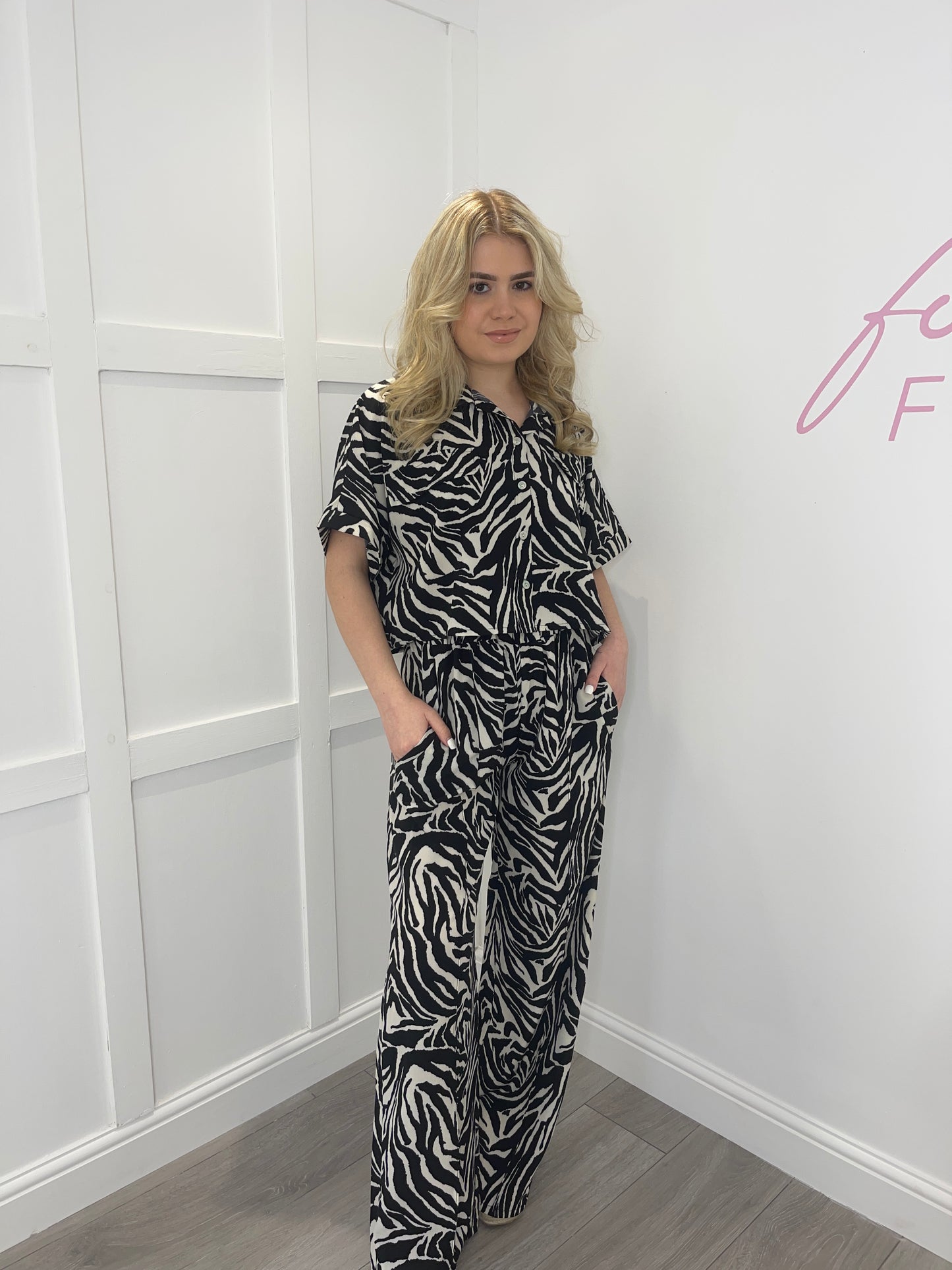 DAISY Animal Print Shirt & Trouser Co Ord Set