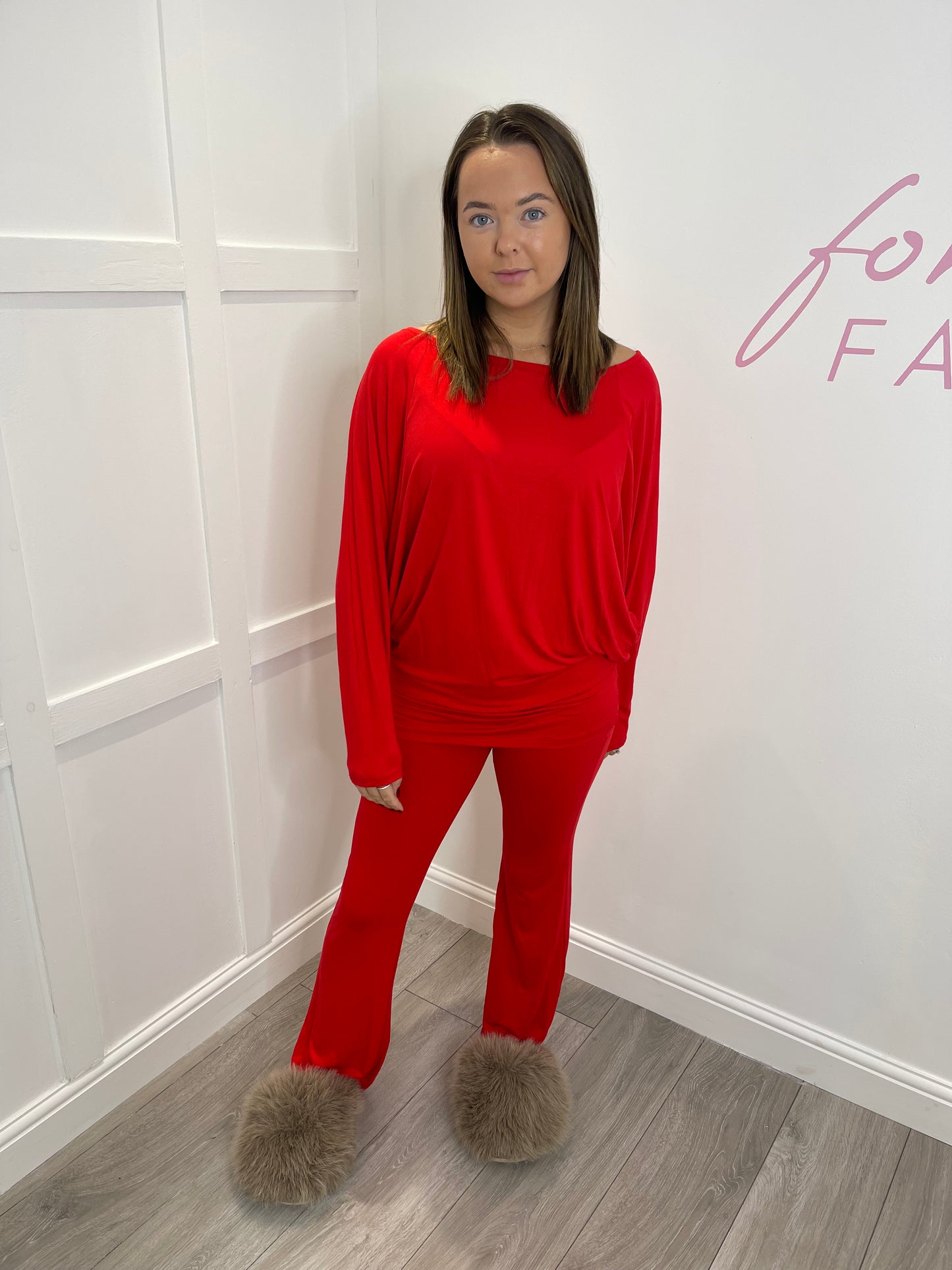 SIENNA Jersey Red Slouch Loungewear Set