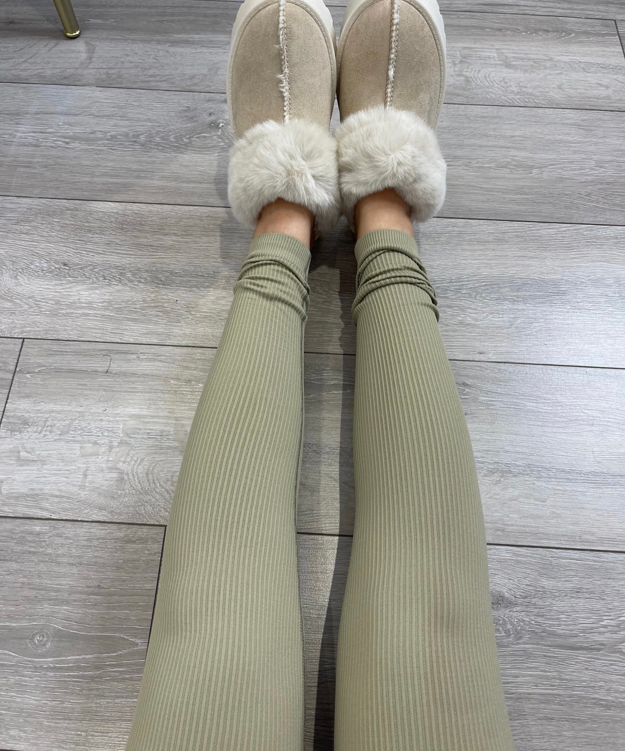 SERENA High Waisted Beige Seamless Leggings
