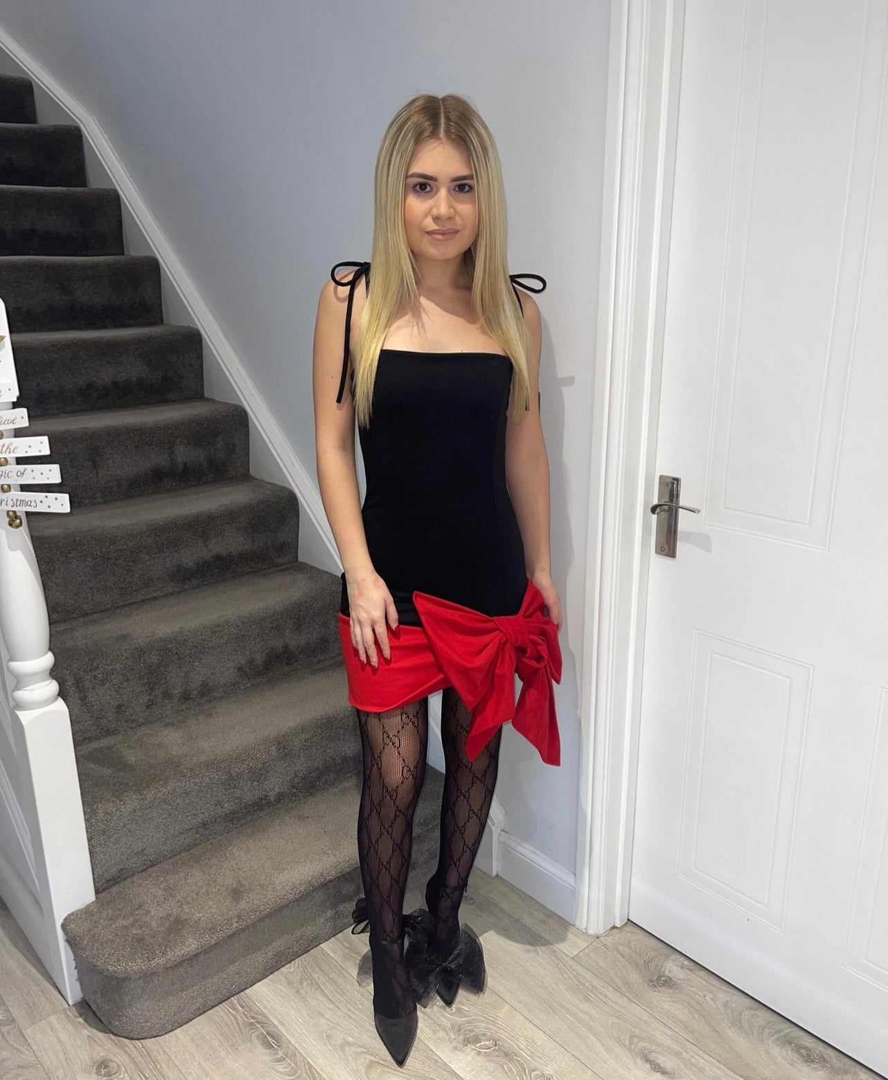 BOW Premium Red Mini Dress