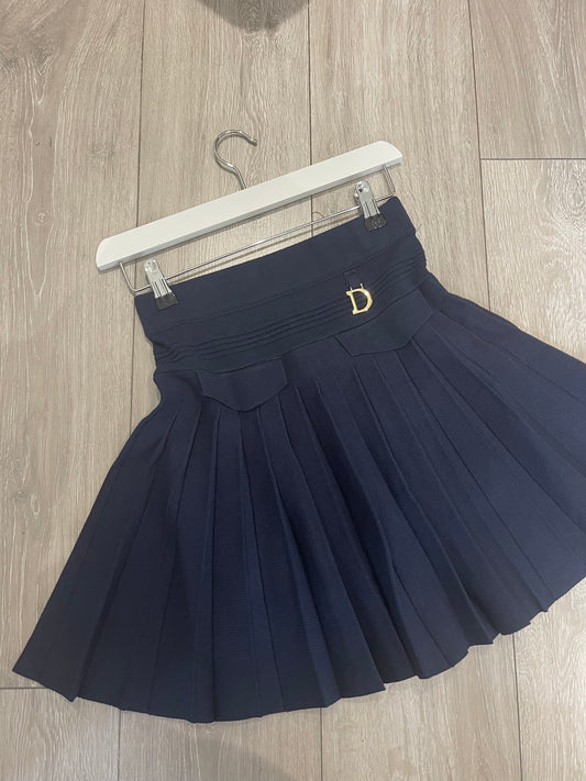 NARLA Premium Fine Knit Navy Pleated Skirt