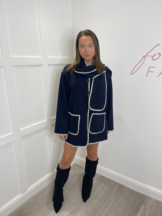 IONA Premium Navy Jacket & Scarf Set
