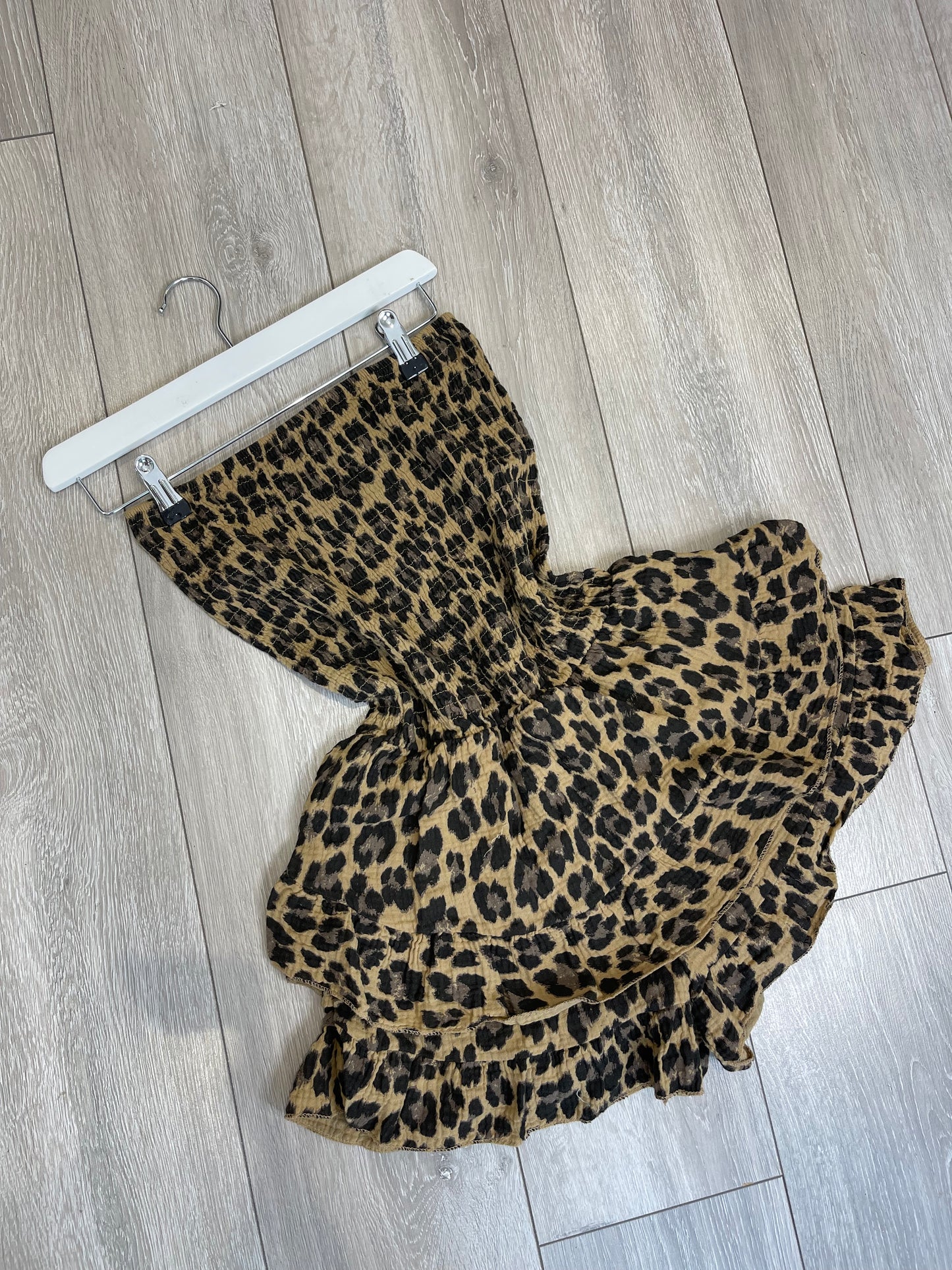 AIMEE Leopard Print Ruffle Playsuit