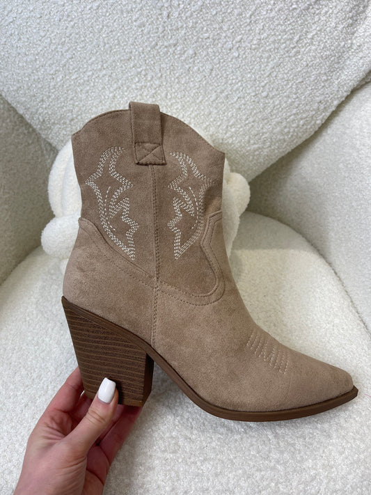 ABBY Brown Western Cowboy Boots