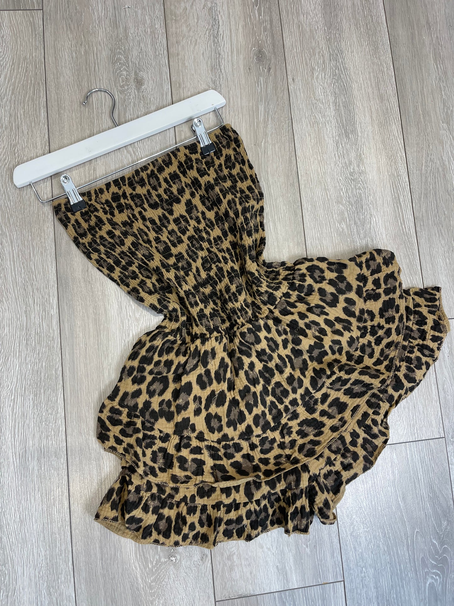 AIMEE Leopard Print Ruffle Playsuit