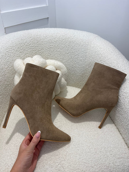 CELESTE Camel Heel Ankle Boots