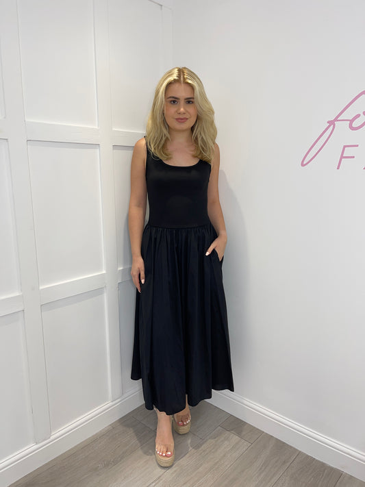 ISSY Black Two Tone Dress