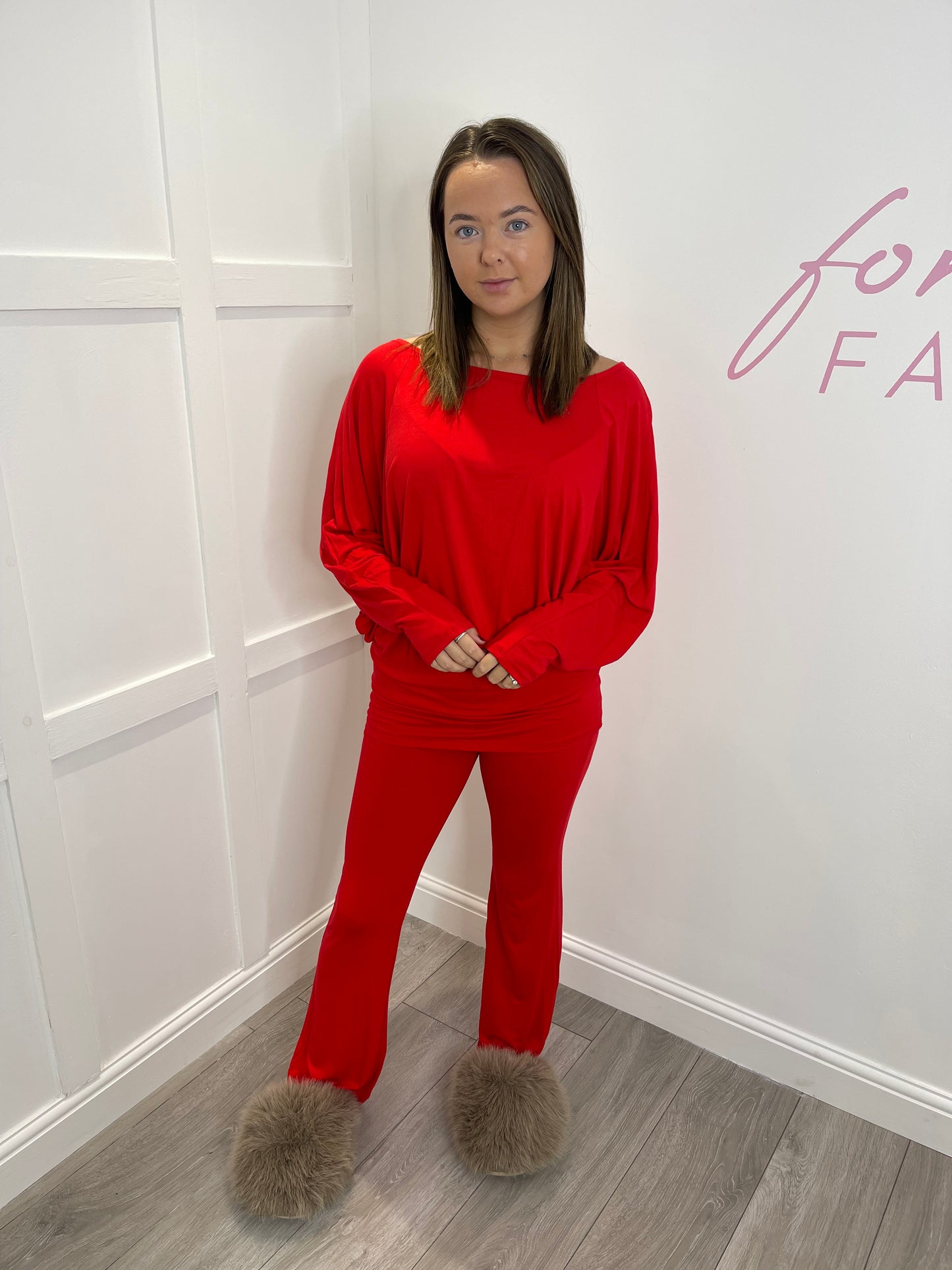 SIENNA Jersey Red Slouch Loungewear Set