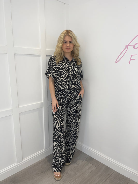 DAISY Animal Print Shirt & Trouser Co Ord Set